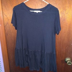 BLUE BABYDOLL TOP FROM URBAN OUTFITTERS